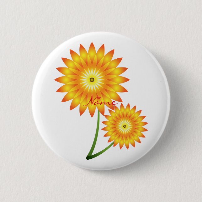 Zwei Sonnenblumen-Pflanze Thunder_Cove Button (Vorderseite)