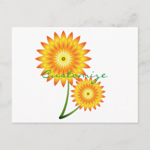 Zwei Sonnenblumen-Pflanze Thunder_Cove Postkarte