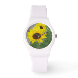 Zwei Sonnenblumen, sportlich Armbanduhr