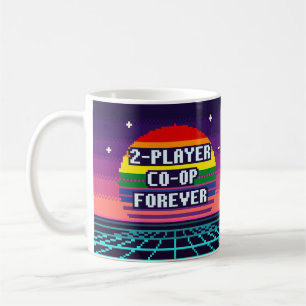 Zwei-Spieler-Co-op-Für-immer-Stolz-Pixel-Tasse Kaffeetasse