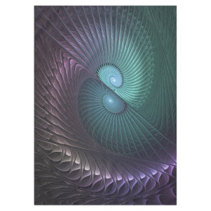 Zwei Spiralen Farbige Moderne Abstrakte Fraktal Ku Tischdecke