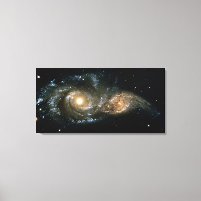 Zwei Spiralgalaxien Leinwanddruck (Vorderseite)