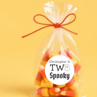 Zwei Spooky 2. Geburtstag Runder Aufkleber