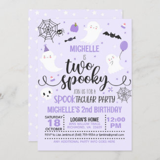 Zwei Spooky Einladung zum Geburtstag - Mädchen (Li