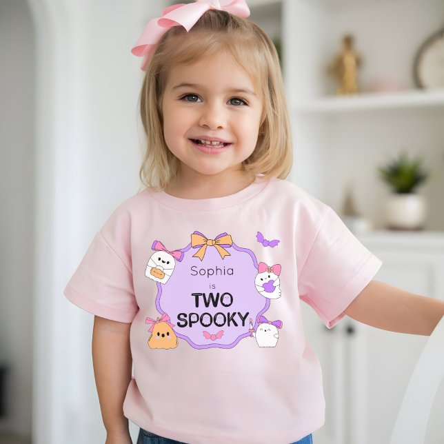 Zwei Spooky Ghost Halloween Baby T-shirt (Von Creator hochgeladen)