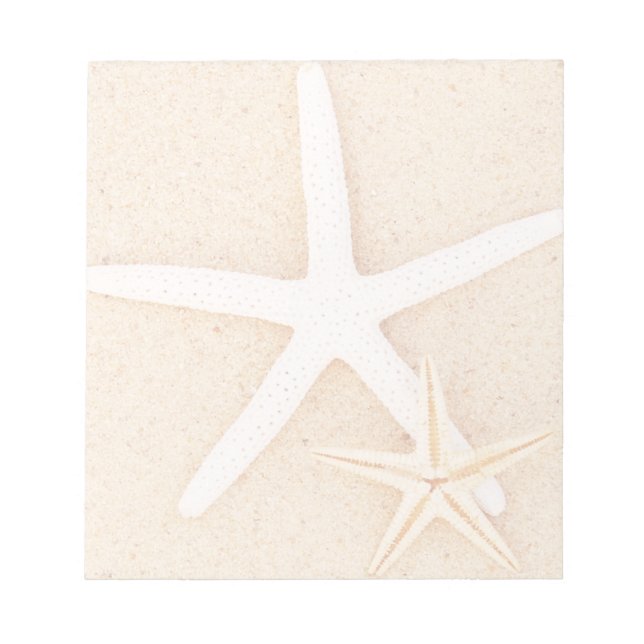 Zwei Starfish am Strand Notizblock (Vorderseite)