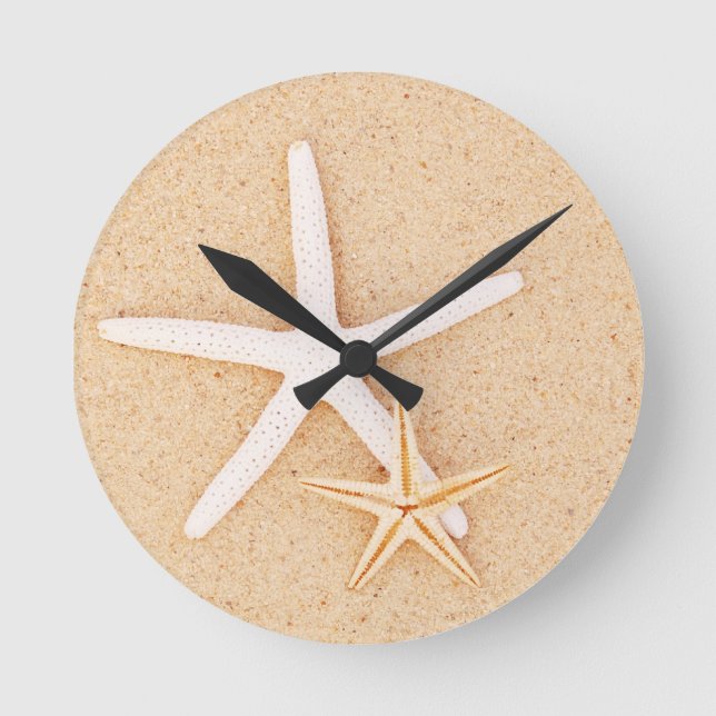 Zwei Starfish-Wanduhr Runde Wanduhr (Vorderseite)