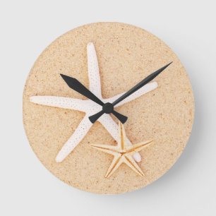 Zwei Starfish-Wanduhr Runde Wanduhr