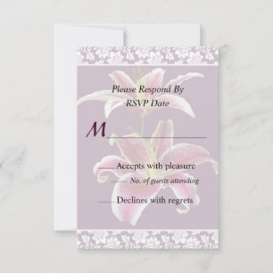 Zwei Stargazer Lilies Hochzeit Einladung