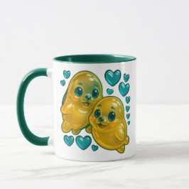 Zwei stilisierte Robben Tasse
