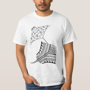 Zwei Stingrochen Erwachsenenfarben-Shirt T-Shirt