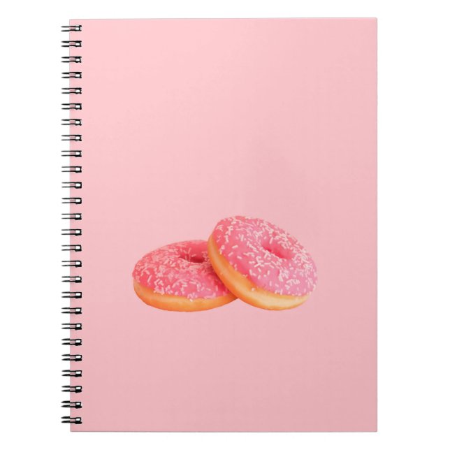 ZWEI STRAWBERRY DOUGHNUTS MIT SPRINKLES NOTIZBLOCK (Vorderseite)