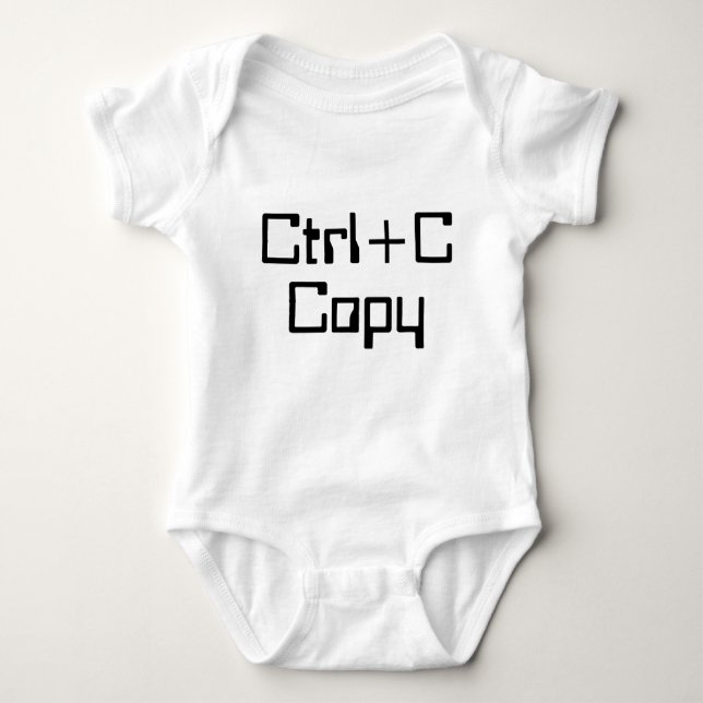ZWEI STRG+C Copy Nerd Geek Baby Strampler (Vorderseite)