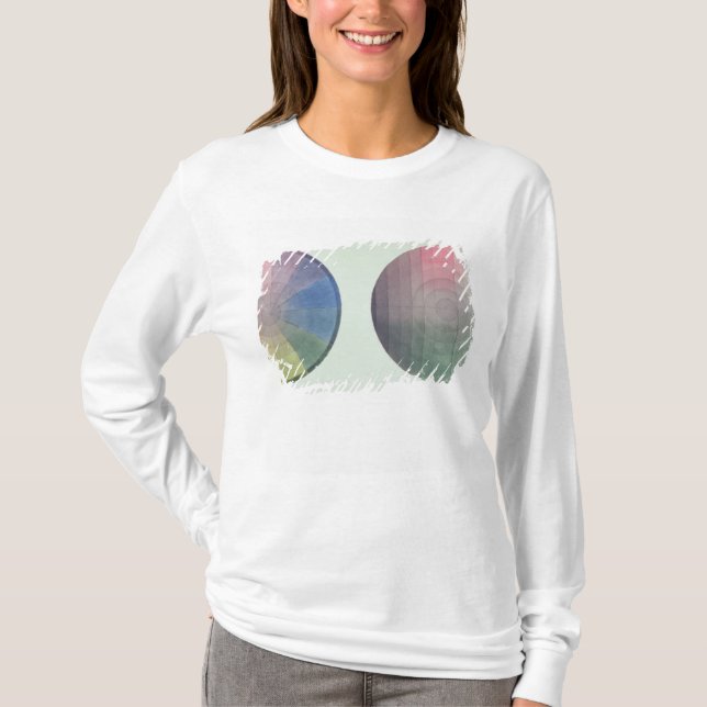 Zwei Studien des Quer- und Längsprofils T-Shirt (Vorderseite)
