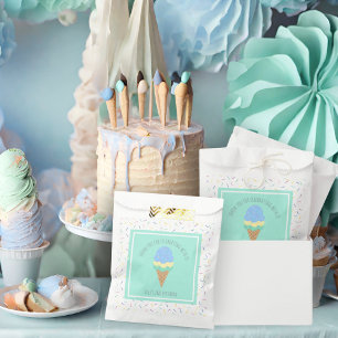 Zwei süß-blaue Eistüte 2. Geburtstag Geschenktütchen