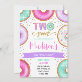 Zwei süße Donuts 2. Geburtstag Einladung