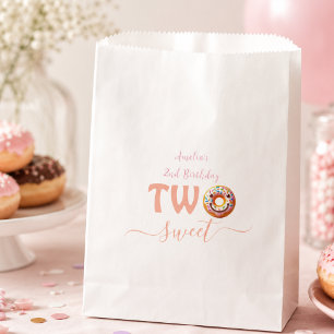 Zwei süße Donuts 2. Geburtstag Party Geschenktütchen