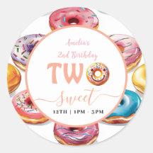 Zwei süße Donuts 2. Geburtstag Party