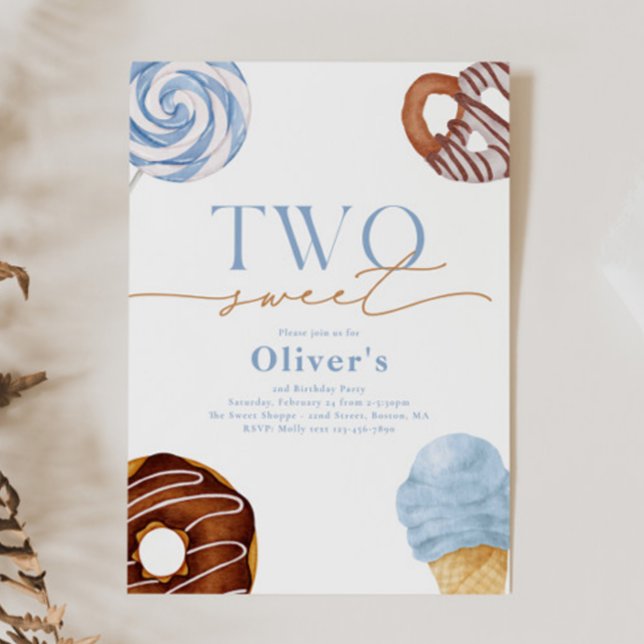 Zwei süße Einladung zum 2. Geburtstag (Von Creator hochgeladen)