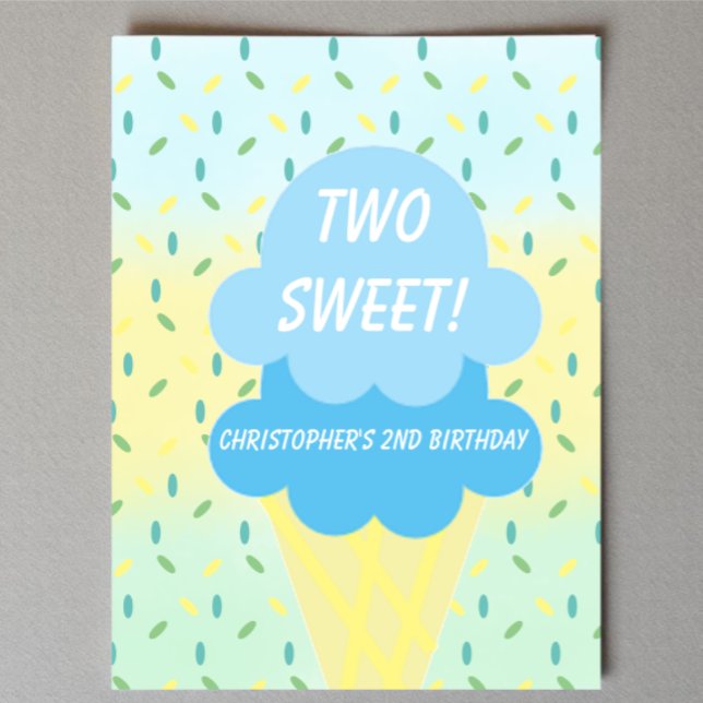 Zwei süße Eiscreme am 2. Geburtstag Poster (Von Creator hochgeladen)
