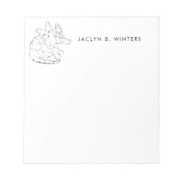 Zwei süße Kätzchen, die Personalisiertes Notepad k Notizblock