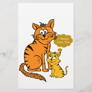 zwei süße, liebevolle Tiger  Ich liebe dich immer Briefpapier