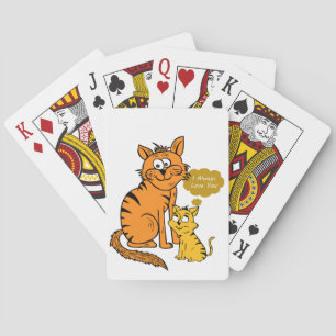 zwei süße, liebevolle Tiger Ich liebe dich immer Spielkarten
