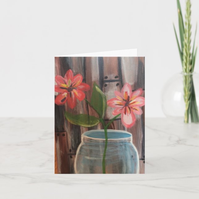 Zwei süße, mit Text, 4 Zoll x 5,6 Zoll Karte (Vorderseite)