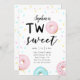 Zwei Sweet 2. Donut Thema Geburtstagsparty Einladung (Vorne/Hinten)