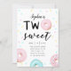 Zwei Sweet 2. Donut Thema Geburtstagsparty Einladung (Vorderseite)