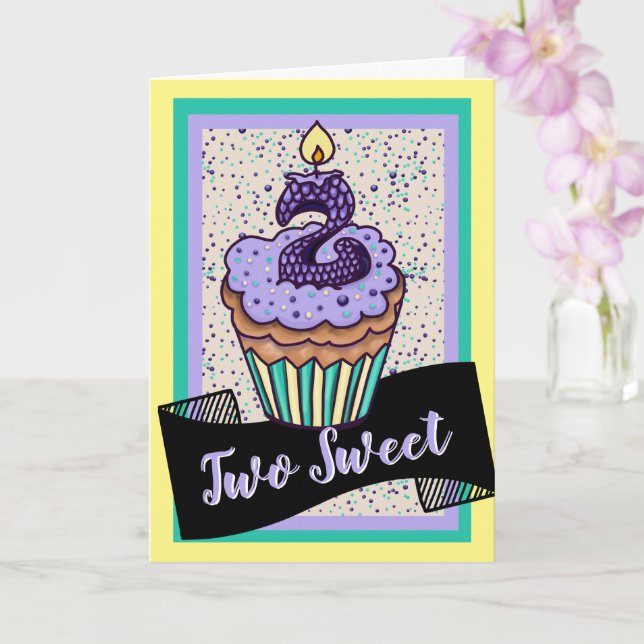 Zwei Sweet Birthday Card Karte (Orchidee)