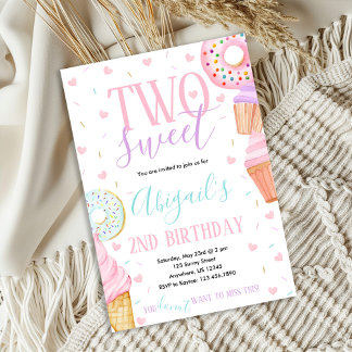 ZWEI Sweet Birthday Einladung