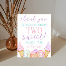 ZWEI Sweet Birthday Leckerei Unterschreiben