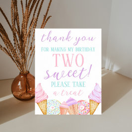 ZWEI Sweet Birthday Leckerei Unterschreiben Poster