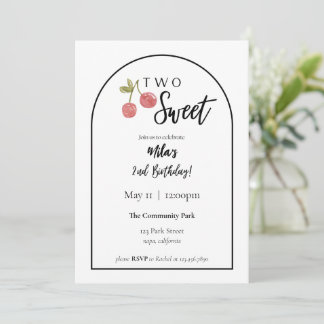Zwei Sweet Cherry zum Geburtstag Einladung