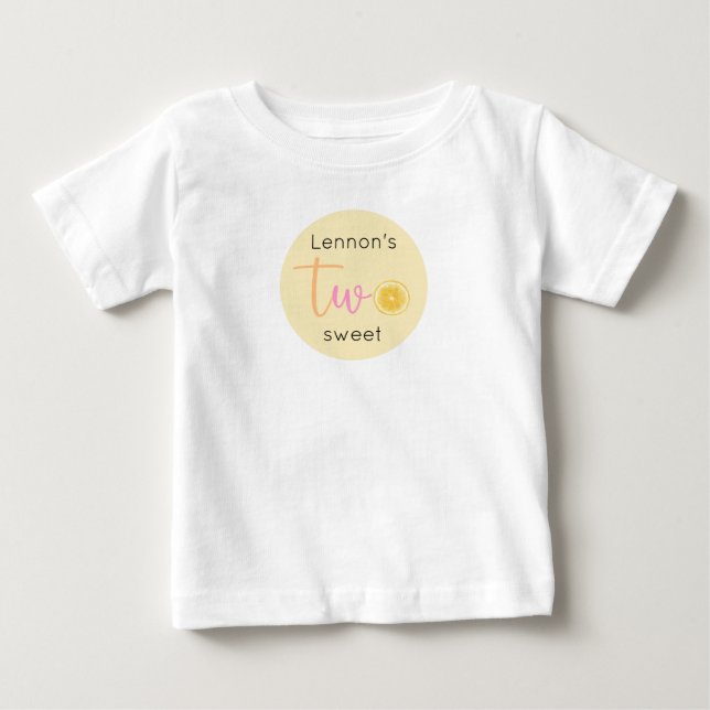 Zwei Sweet Lemon Birthday Baby T-shirt (Vorderseite)