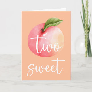 Zwei Sweet Peach Happy Birthday Card Karte