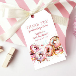 Zwei Sweet Pink Donut Girl 2. Geburtstag Vielen Da Geschenkanhänger