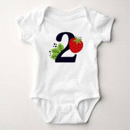 ZWEI Sweet Strawberry Birthday Girl 2. Party Baby Strampler