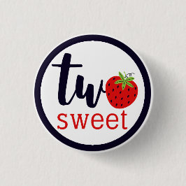 ZWEI Sweet Strawberry Birthday Girl 2. Party Button