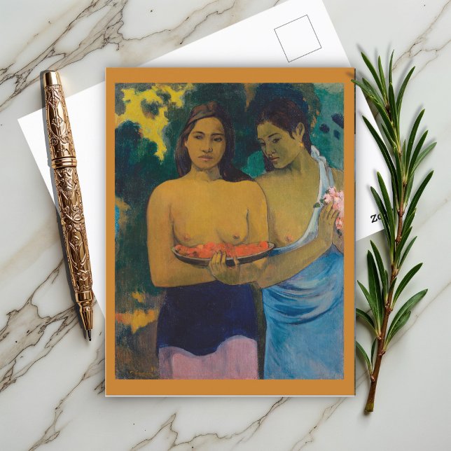 Zwei tahitianische Frauen (1899) von Paul Gauguin Postkarte (Von Creator hochgeladen)
