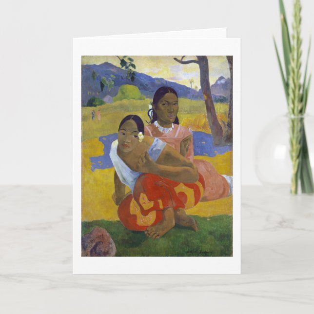 Zwei tahitianische Frauen, Gauguin Karte (Vorderseite)