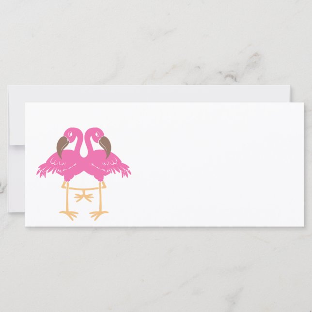 Zwei tanzende Flamingos (Vorderseite)