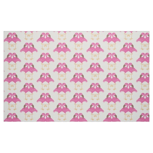 Zwei tanzende Flamingos Stoff (Fat Quarter (45,7 x 55,9 cm))