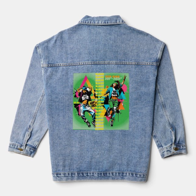 Zwei-Tänzer-Angesagt Jeansjacke (Rückseite)