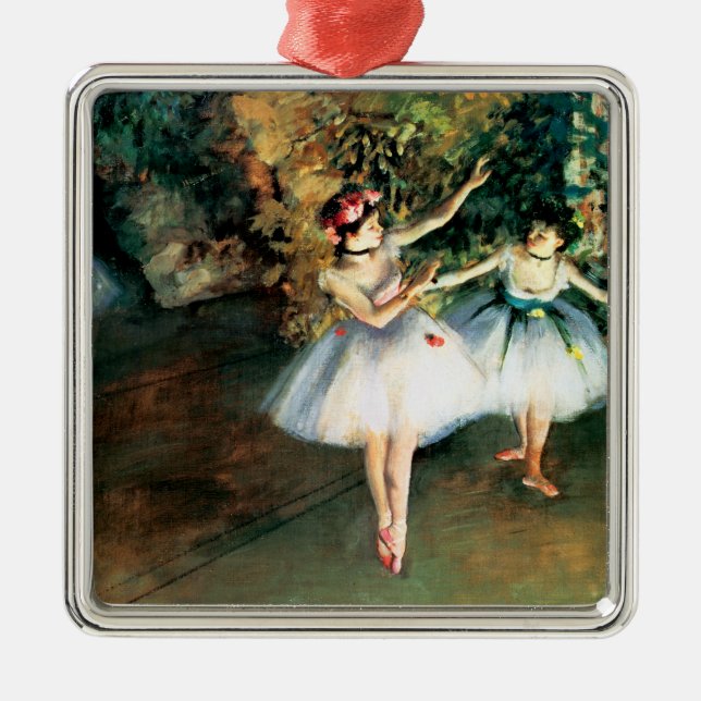 Zwei Tänzer auf einer Bühne von Degas Ornament Aus Metall (Vorne)