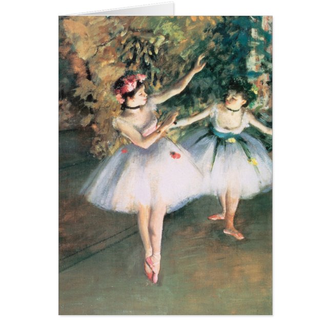 Zwei Tänzer auf einer Bühne von Edgar Degas, Vinta (Vorne)