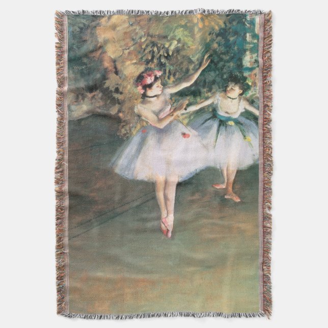 Zwei Tänzer auf einer Bühne von Edgar Degas, Vinta Decke (Vorderseite Vertikal)