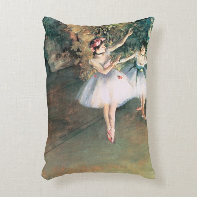 Zwei Tänzer auf einer Bühne von Edgar Degas, Vinta Dekokissen (Vorderseite(Vertikal))