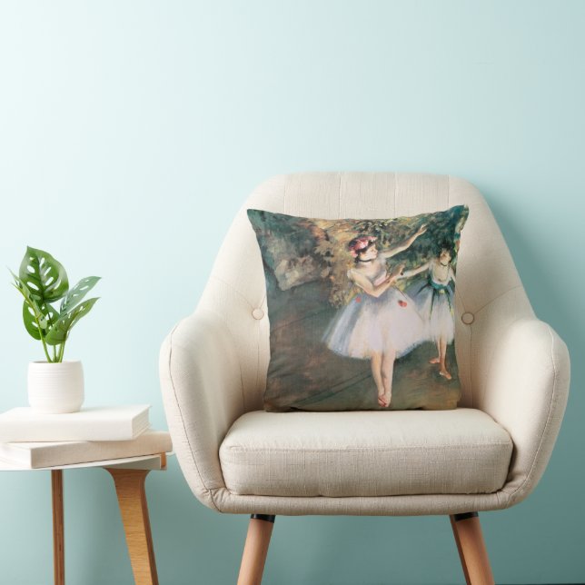 Zwei Tänzer auf einer Bühne von Edgar Degas, Vinta Kissen (Stuhl )